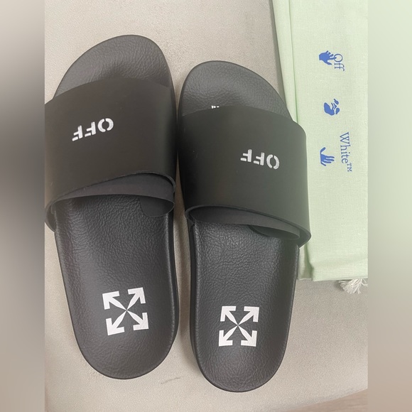 SALE!!!!BRAND-NEW!!! OFF-WHITE Pool Slider (Black & White), Size 38 US8 - Picture 11 of 16